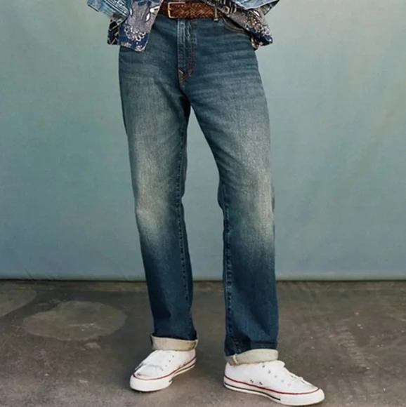 American Eagle Original Straight Flex 32x36 dark wash lightly distressed - Picture 8 of 8